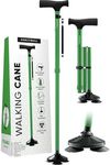 HONEYBULL Walking Cane for Men & Women - Foldable, Adjustable, Collapsible, Free Standing Cane, Pivot Tip, Heavy Duty | Walking Sticks, Folding Canes for Seniors & Adults [Green]