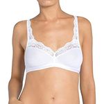 Sloggi Women's Romance Non-Wired Bra White, 34B