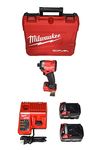 Milwaukee 2953-22 18V Cordless Brushless 1/4" Hex Impact Driver Kit with (2) 5.0Ah Lithium Ion Batteries, Charger & Tool Case