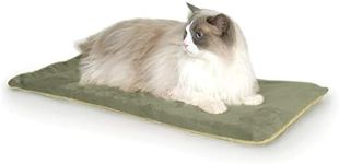 K&H Pet Products Thermo-Kitty Warming Heated Pad for Cat or Small Dog, Machine Washable Cover, Reversible, 63.5cm x 31.75cm, 6w, Sage
