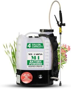 Backpack Sprayer MY4SONS M4 4-Gallon Cordless Battery Powered Compatible w/Milwaukee 18V - 100 PSI Pump - Liquid Sprayer Backpack - Heavy Duty Electric Spray for Lawn, Garden - (Battery NOT Included)
