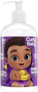 CurlyBaby Baby Body Wash – Fragrance-Free, Gentle Moisturizing Cleanser for Sensitive Skin – Baby Bath Essentials, Hypoallergenic, Tear-Free, Skin Care for Kids, Leaves Skin Soft & Hydrated – 16oz