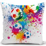 KUNQIAN Cushion cover Football Accessories Gifts for Girls Boys Gaming Decorations Throw Pillow Case Decor Home Livingroom Bedroom Couch Sofa 18"x18"(45x45cm)