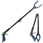 31'' Grabber Reacher Tool Lightweight Folding Trash Picker Garden Nabber 360 Rotating Arm Extension Grabbers Handicapped Accessories Assistive Tool for Grasping for the Elderly (Blue)