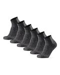 DANISH ENDURANCE 3-Pack Low-Cut Merino Wool Hiking Socks,Cushioned, Moisture-Wicking, for Men & Women, Grey, Large