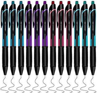 MyLifeUNIT Gel Pens, Black Fine Point Gel Pen for Super Smooth Writing, 0.5mm Retractable Pens with Quick-Drying Ink, Innovated Tip Tech (12 Pack)