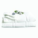 Baloo Soft 11.3kg Weighted Blanket, Heavy Cotton Quilted Blanket in Pebble White, 203x221 cm