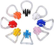 kuou 8 Pieces Swimming Nose Clip, Silicone Swim Training Protector Plug, Each Color for 1 Piece
