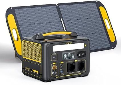 VTOMAN Jump 600X Centrale Elettrica Portatile con 110W Pannello Solare - 600W/299Wh LiFePO4 Batteria Power Station Generatore Solare, Capacità Espandibile a 939Wh, per Campeggio, Emergenza, Viaggio