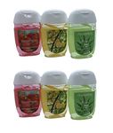 CHLOE AND TOM (6) Pocket Antibacterial Alcohol Hand Sanitiser Gel Multipack Fragrant Strawberry Lemon Aloe 70%