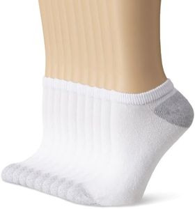 Hanes Womens Value Pack, No Show Soft Moisture-wicking Socks, Available In 10 And 14-packs, White - 10 Pack, 8-12 US