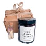 Custom text soy wax vegan candle Personalised Your own text Christmas gift for friend mum dad grandma colleague employee custom company corporate