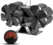 Wood Stove Fan Heat Powered, 12 Bla