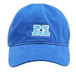 Concept One Disney Pixar Monsters Inc Embroidered Cotton Adjustable Baseball Hat with Curved Brim, Blue, Large, Blue, One Size