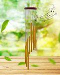 Wind Chimes for Home, Home Decor Items Hanging Decorative Items, Bells Hanging Decoration Wind Chimes for Balcony Living Room Garden Decoration Indoor Outdoor Windchime Decor (Golden)