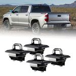 Dibanyou 4 Pack Tie Down Anchors Truck Bed Side Wall Anchors for 2000-2013 Tundra Retractable with Different Doors and pop Out Rail Cap Covers