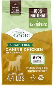 Nature's Logic Grain-Free Dry Dog Food - All-Natural, High Protein, No Synthetic Vitamins/Minerals - Gluten Free - Supports Healthy Digestion - All Breeds & Ages - Chicken Meal Feast, 4.4lbs
