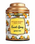 SAN-CHA Tea Boutique Earl Grey (Bergamot) Green Tea (100 Cupsx3), Rich In Antioxidants, Made With Natural Bergamot Oil, 100% Rainforest Alliance Certified, Green Tea Immunity, Loose Leaves - 210 Gm