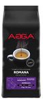 Cafe Agga - Espresso Romana Whole Bean Coffee - 100% Arabica Medium Roast Gourmet Coffee - BRC & Kosher Certified - 3/6 Intensity Ultra Velvety Coffee Crema - 1 Kg (2.2 lbs)