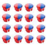 FZGLHQQ Hot and Cold Indicator for Faucets, 16 Pcs Universal Faucets Replacement Buttons Hot and Cold Signs Buttons for Kitchen Bathroom Sinks Faucets