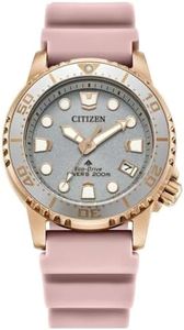 CITIZEN EO2023-00A Women's Analogue Quartz Watch with Polyurethane Strap, pink, Strap.