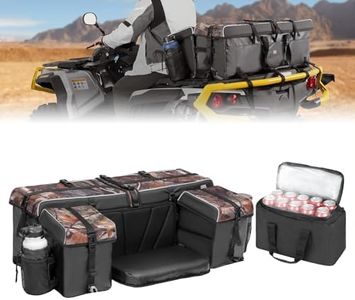 KEMIMOTO ATV Bag, 83L Large ATV Cargo Bag with Cooler, 4 Wheeler Storage Rear Rack Bag Universal Compatible with Polaris Sportsman Fourtrax Can-Am Kawasaki Arctic Cat CFMOTO