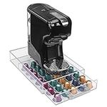 Navaris Acrylic Coffee Pod Holder - Transparent Coffee Capsule Storage - Easy-to-Use Organiser, Machine Stand & Space Saver - Station Pod Holders - An Ideal Gift