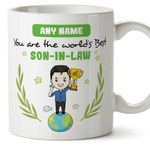 MUGFFINS Personalised Mug for Son in-Law - in English - You are World's Best - Funny Custom Gift - Ceramic 11oz Mug