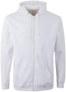 Mukua Byron; Sudadera Unisex con Cremallera y Capucha; Color White; Talla M