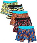 Bioworld Scooby Doo Classic Cartoon Characters Boys Underwear 5pk Boxer Briefs Set