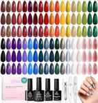 Beetles Gel Nail Kit, Mystic Wonderland Gel Polish Set, 36 Colors Burgundy Brown Orange Red Polish Kit with Base Coat Glossy Matte & Glitter Top Coat Soak Off UV Led Nails Gifts for Women