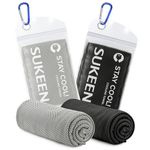 Sukeen Cooling Towel, 2 Pack Cooling Towels for Neck, Soft Breathable Sweat Towel Gym Towel, Stay Cool Ice Towel, Microfibre Cool Towel for Men Women Work Out Sports Yoga Golf (40"x12")