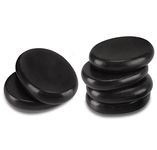 Fengxinzi Hot Stones For Massage, 6 Pcs Basalt Hot Stones, Back Pain Relief Massage Rocks, Massage Stones For Home Spa, Relaxing, Healing, Pain Relief, Home Massage Kit For Women Men