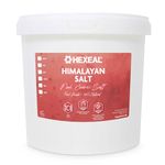 Hexeal Himalayan Pink Salt 5kg – 5kg Bucket of Coarse, Food Grade Salt – Suitable for Seasoning & Cooking – 100% Natural Salts for Soothing Baths, Beauty & Cosmetics