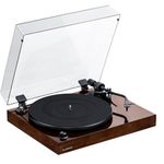 Fluance RT82 Reference High Fidelity Vinyl Turntable Record Player with Ortofon OM10 Cartridge, Speed Control Motor, High Mass MDF Wood Plinth, Vibration Isolation Feet - Walnut