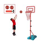 E EAKSON Toddler Basketball Hoop for Kids Boys Girls Portable Basketball Goals Indoor Outdoor Play Outside Backyard Toys for 2 3 4 5 6 Year Old Birthday Gift