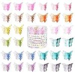 50 Pieces Butterfly Hair Clips Mini