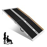 Portable Ramp 6FT, gardhom Foldable 6'L x 31.3" W Wheelchair Ramp Folding Handicap Ramp for Home Entry Threshold Doorways Steps Stairs Curbs Vehicle Scooter Vans SUV