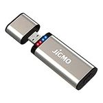 JiGMO Voice Activated Digital Recorder with USB - 8GB / 48 Hrs Capacity Mini Sound Recorder - Audio Recording Device with Microphone! with 2 Lanyards & E-Book! Never Miss Another Word! (8GB, Silver)