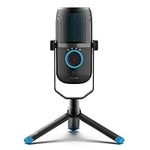 JLab Talk USB Microphone - Condenser Desk PC Mic, Streaming, Gaming, Office Computer & Laptop, Podcast Microphone, Plug & Play with 4 Directional Pattern Modes, Volume Control, Quick Mute & USB-C