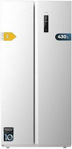 Cecotec Frigorífico Americano 2 Puertas Bolero CoolMarket SBS 430 Inox E. Side by Side de 430 L, Altura 176 cm y 84 cm Ancho, Sistema Multi Air Flow, Total No Frost, Motor Inverter Plus