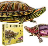 Turtle Animal Anatomy Floor Puzzle | 100-Piece Double Sided Jigsaw Puzzle | Large-Sized, Over 4 Feet Scientifically Accurate Illustration - Fun and Educational Toy for Kids, Toddlers and Families