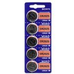 MICROUSB Compatible with Sony Strip of 5 Genuine CR2025 3v Lithium 2025 Coin Batteries Blister Pack (Pack of 5)