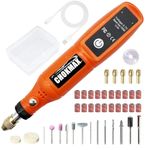 CHOKMAX Cordless Rotary Tool, 3.7V Li-ion Mini Rotary Multi-Tool Kit with 42pcs Accessories Electric Rotary 16000rpm Speed DIY Grinder for Polishing, Cleaning and Engraving Orange