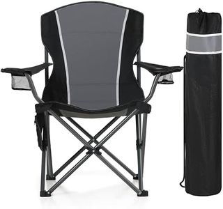 HIGH POINT SPORTS Chaise de Camping (Noir-Gris)