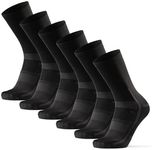 DANISH ENDURANCE 3 Pack Cycling Socks, Breathable Crew Bike Socks, Men & Women, Black, Large