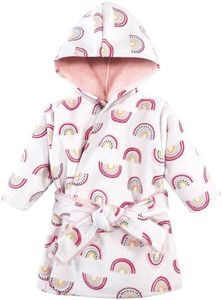 Hudson Baby Unisex Baby Mink with Faux Fur Lining Pool and Beach Robe Cover-ups, Modern Rainbow, 18-24 Months