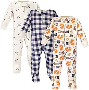 Hudson Baby Baby Cotton Sleep and Play, Forest, 3-6 Months