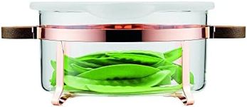 Bodum CHAMBORD Set Bakeware Dish with Silicone Lid, 2.5 l, Copper Stand/Clear, 2.5 Litre