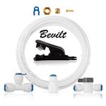 Bevilt Strainers for Water Lines, Fridge/Ice Maker Installation Kit, Connection for Home Master Reserve Osmosis System & Water Filters & Refrigerator, 1/4”